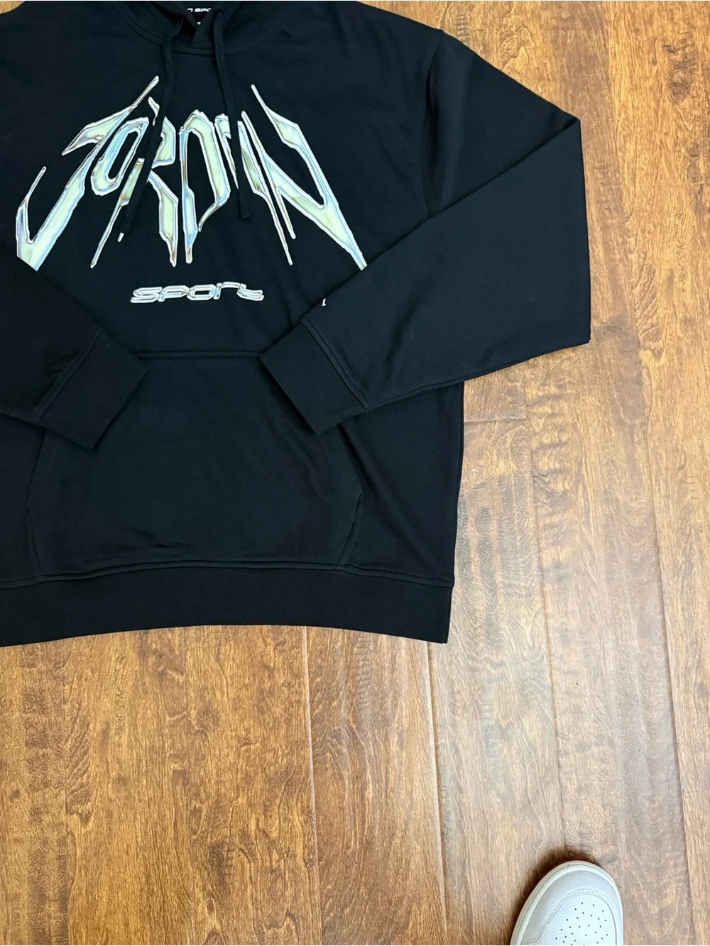 Jordan Black Hoodie with White Graphic Logo